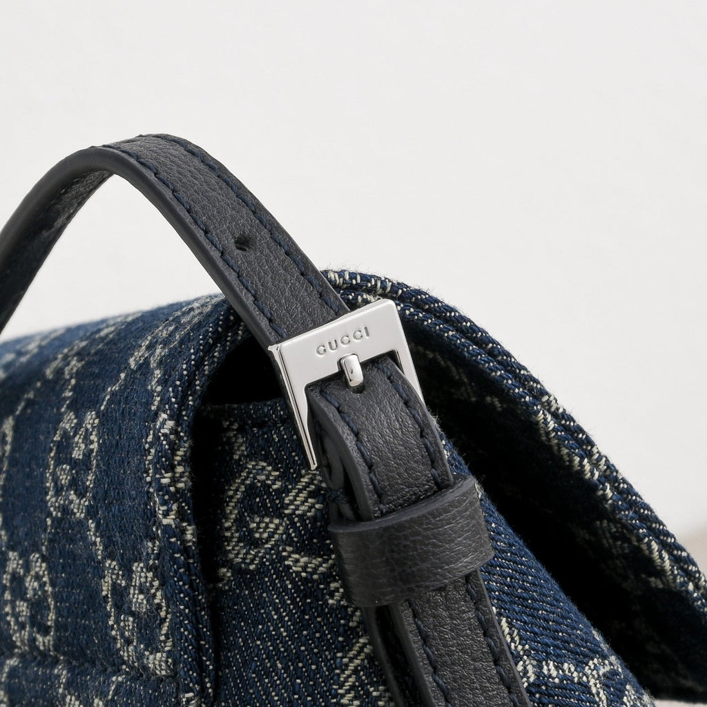 GUCCI GG Madison Denim Shoulder Bag-874744