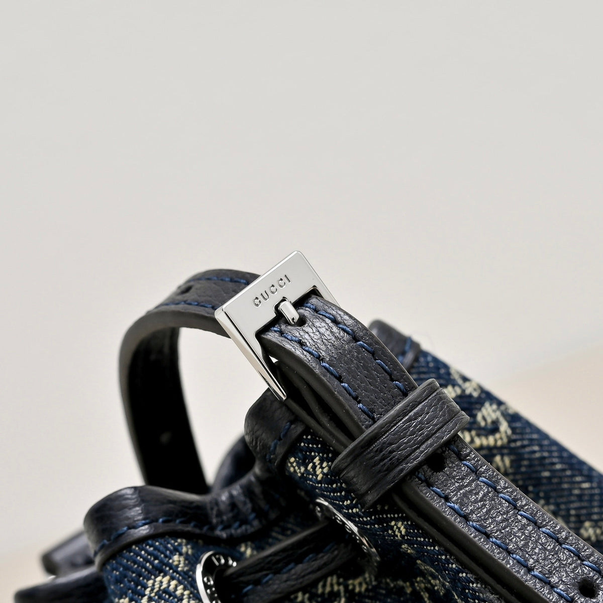 GUCCI Generation GG Denim Bucket Bag-875237